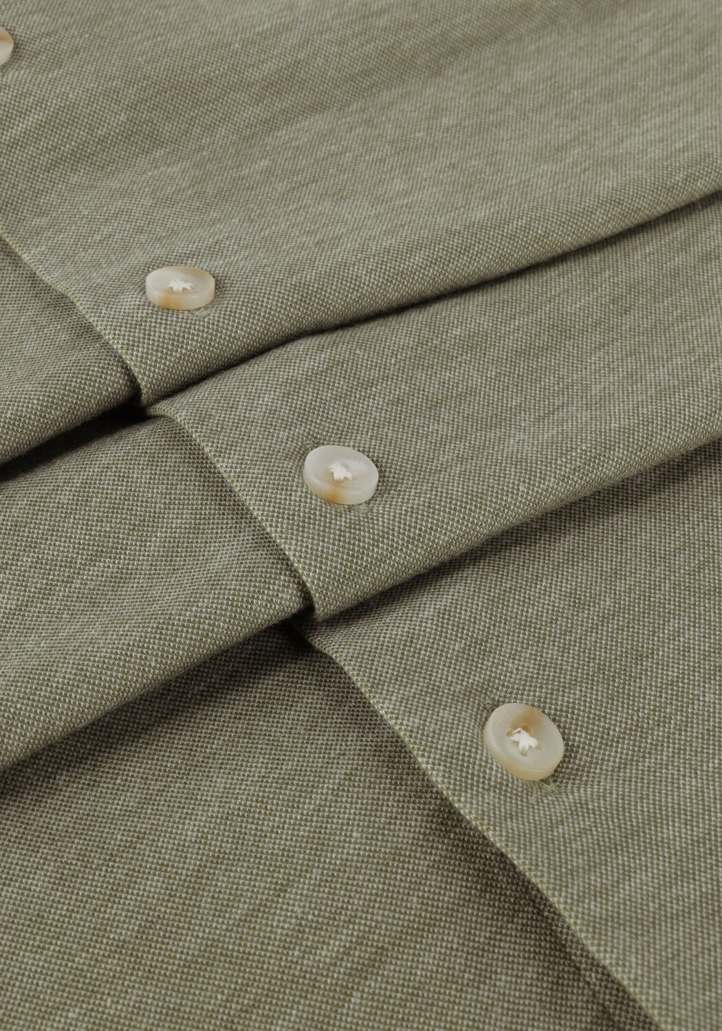 Olijf CAST IRON Casual overhemd LONG SLEEVE SHIRT CF JERSEY PIQUE TEC - large