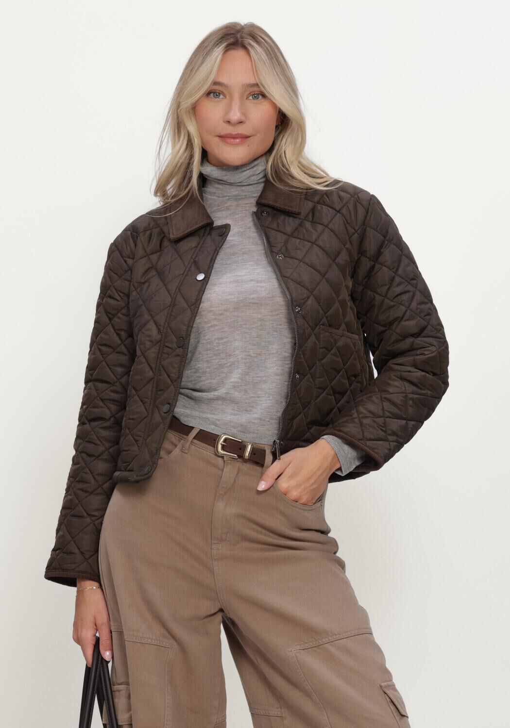 Bruine NEO NOIR Gewatteerde jas KANYA QUILT JACKE - large