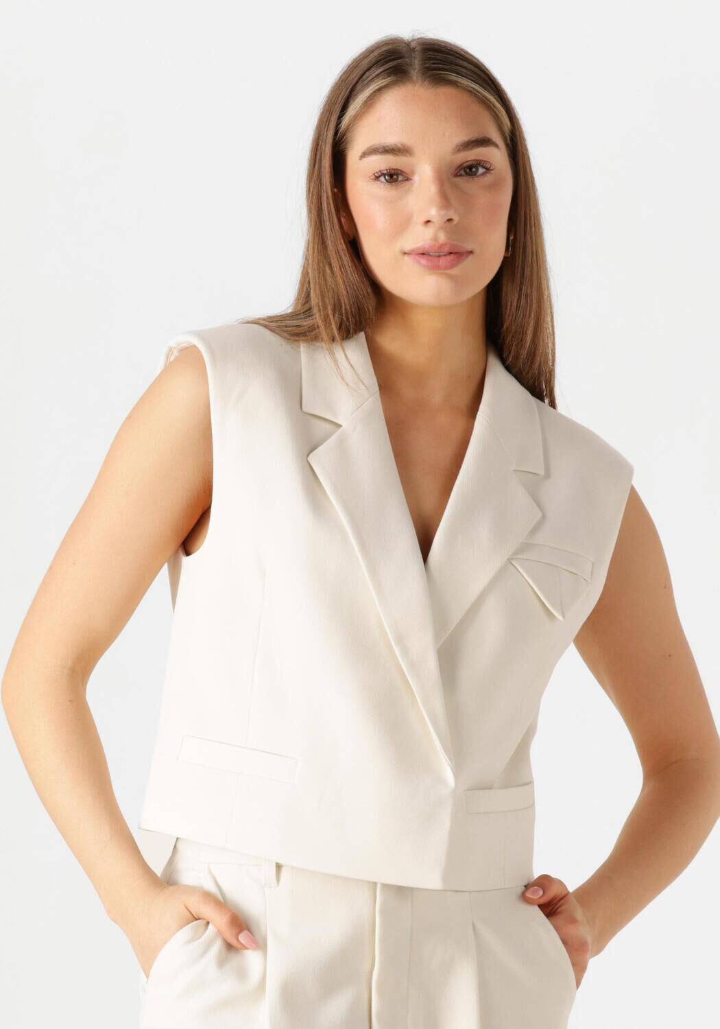 COPENHAGEN MUSE Dames Blazers Cmtailor-short Waiscoat Ecru