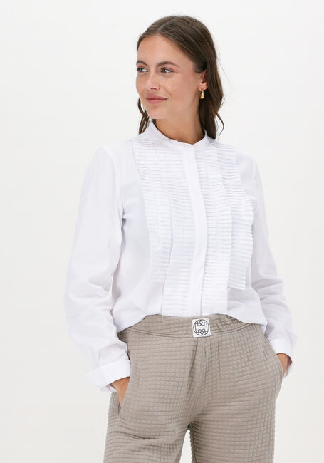Witte LEVETE ROOM Blouses ISLA SOLID 39 SHIRT - large