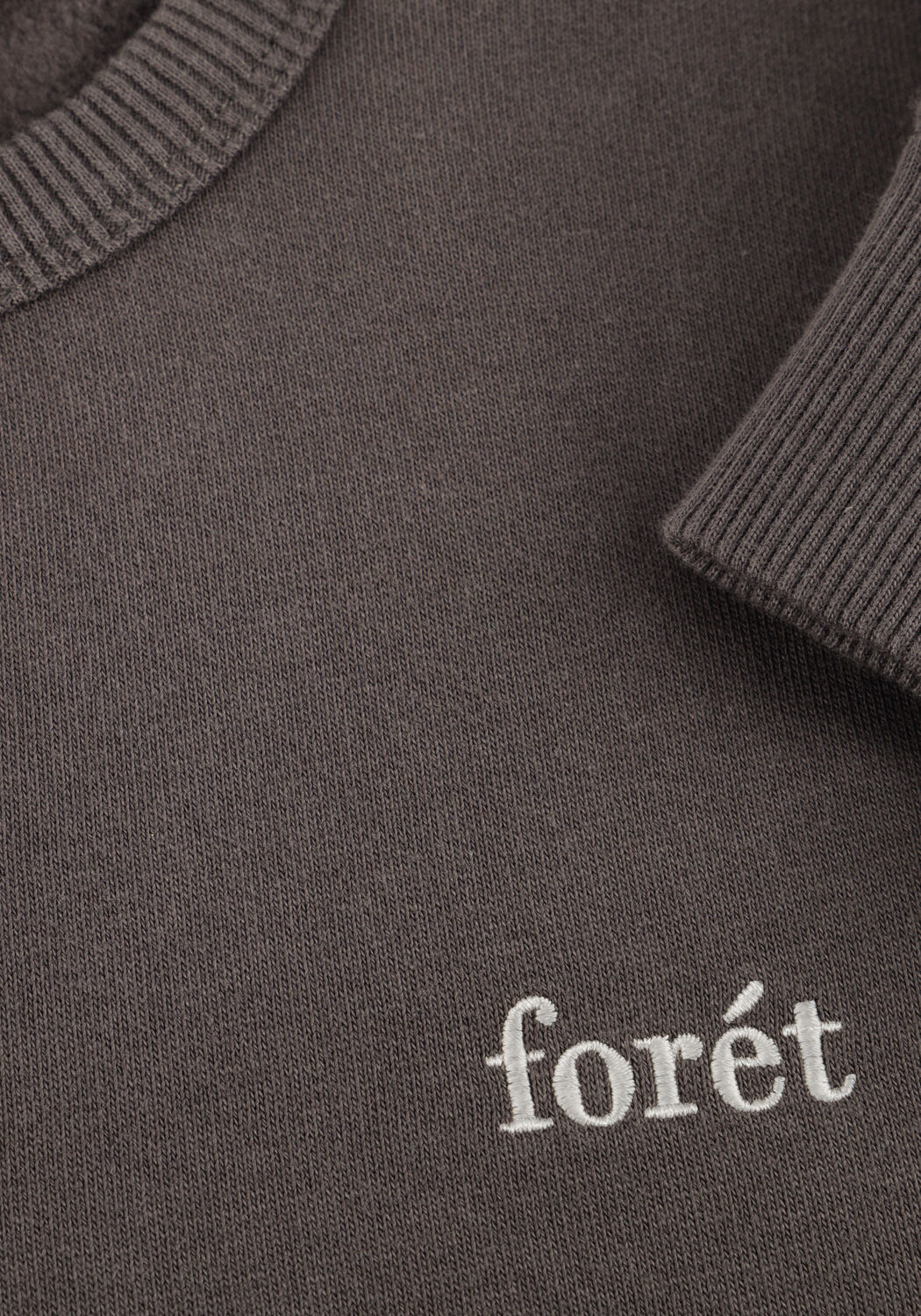 Donkergrijze FOR&Eacute;T Sweater NOON SWEATSHIRT - large