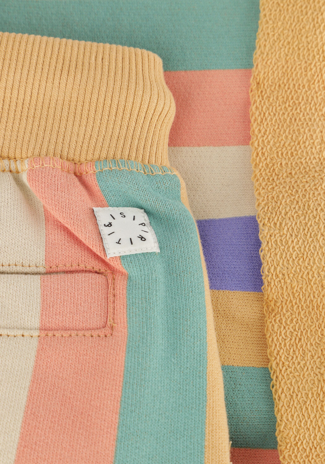 Sproet & Sprout Jongens Broeken Shorts Multi Colour Stripes Camel