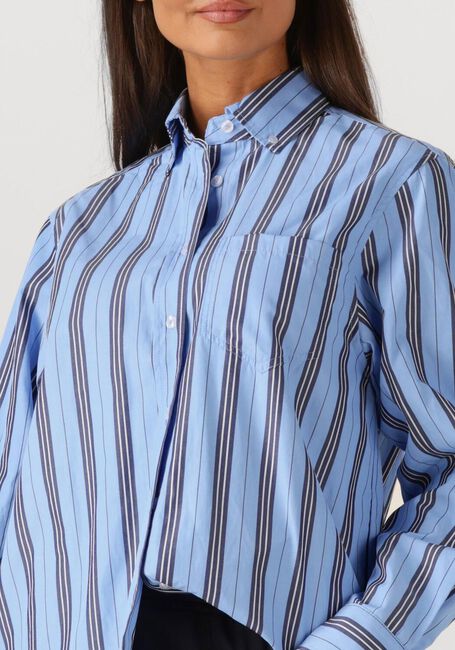 Blauwe HAUTE L'AMITIÉ Blouses BUTTON DOWN STRIPE SHIRT - large