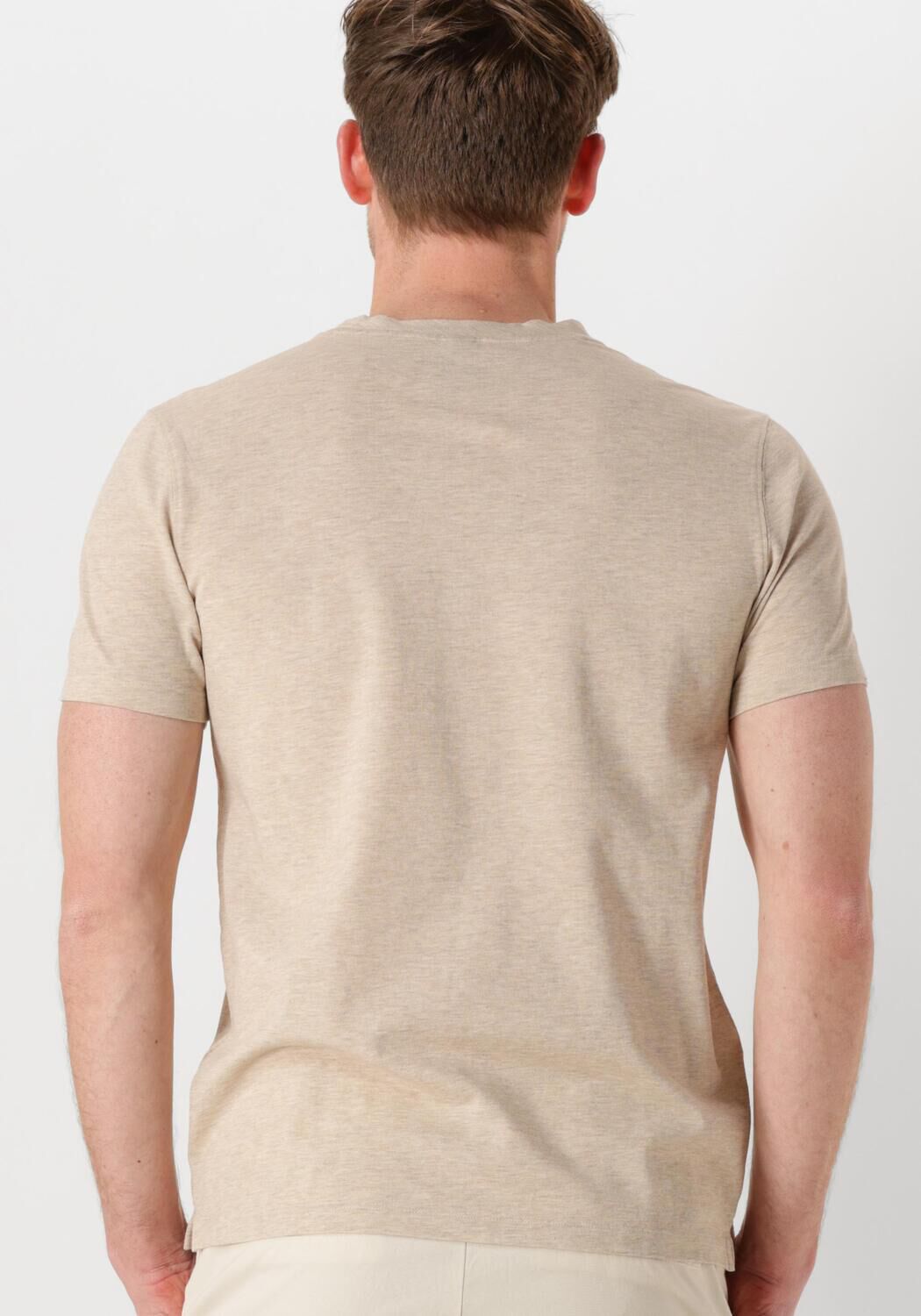 PROFUOMO Heren Polo's & T-shirts T-shirt Crew Neck Ss Beige