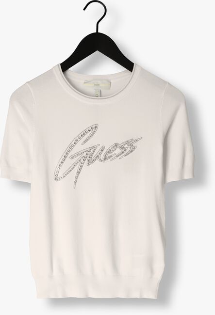 Ecru GUESS T-shirt GRACE LOGO SWEATER - large