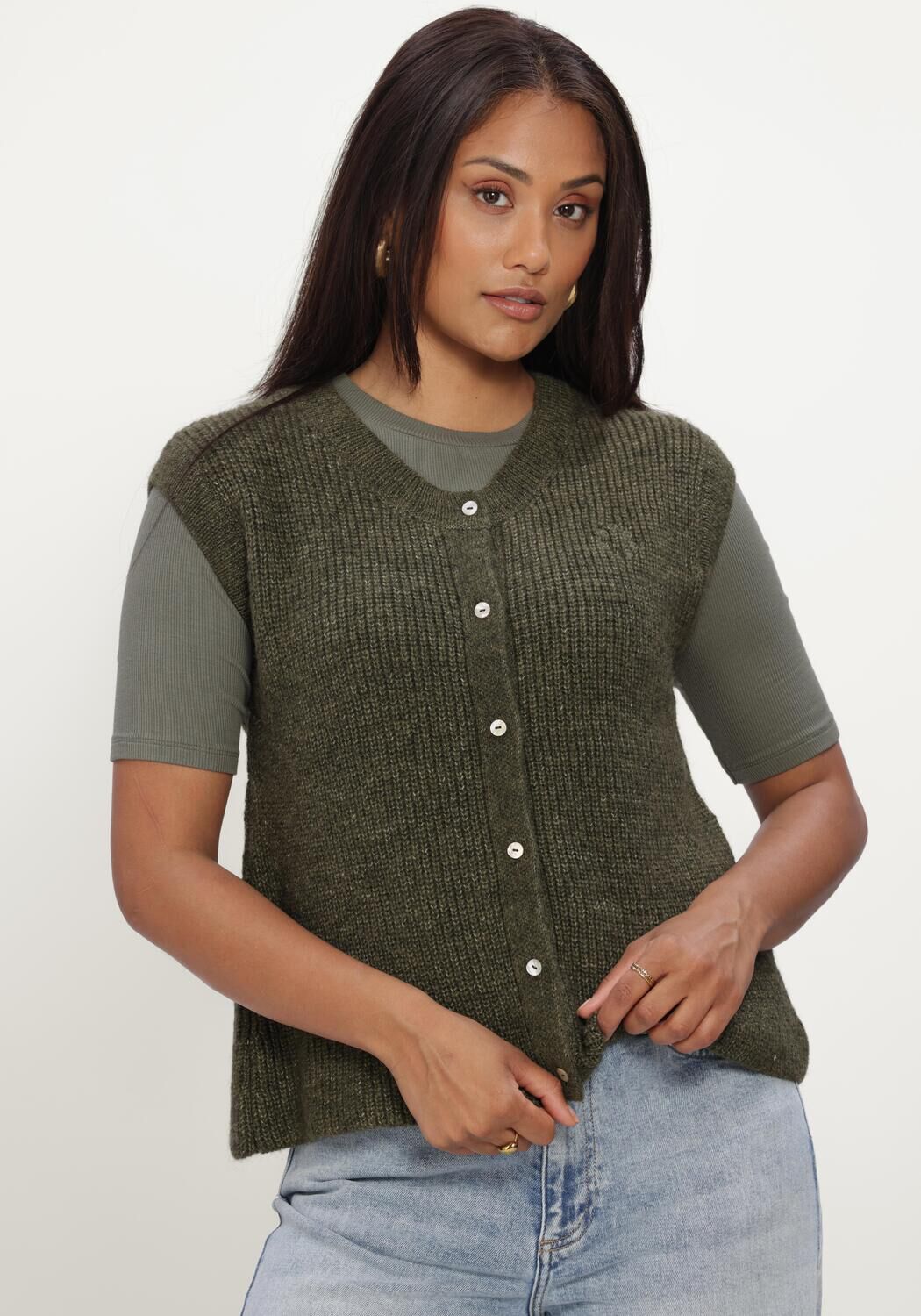 Groene MODSTR&Ouml;M Vest CRISMD VEST - large