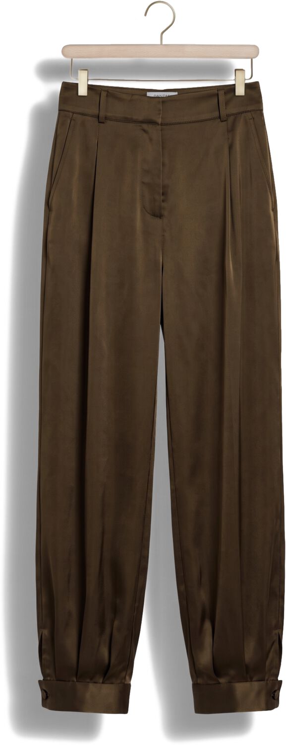 DANTE6 Dames Broeken Delancy Bold Satin Balloony Pants Olijf