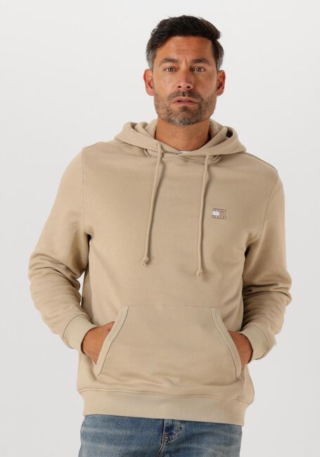 Beige TOMMY JEANS Trui TJM REG BADGE HOODIE EXT - large