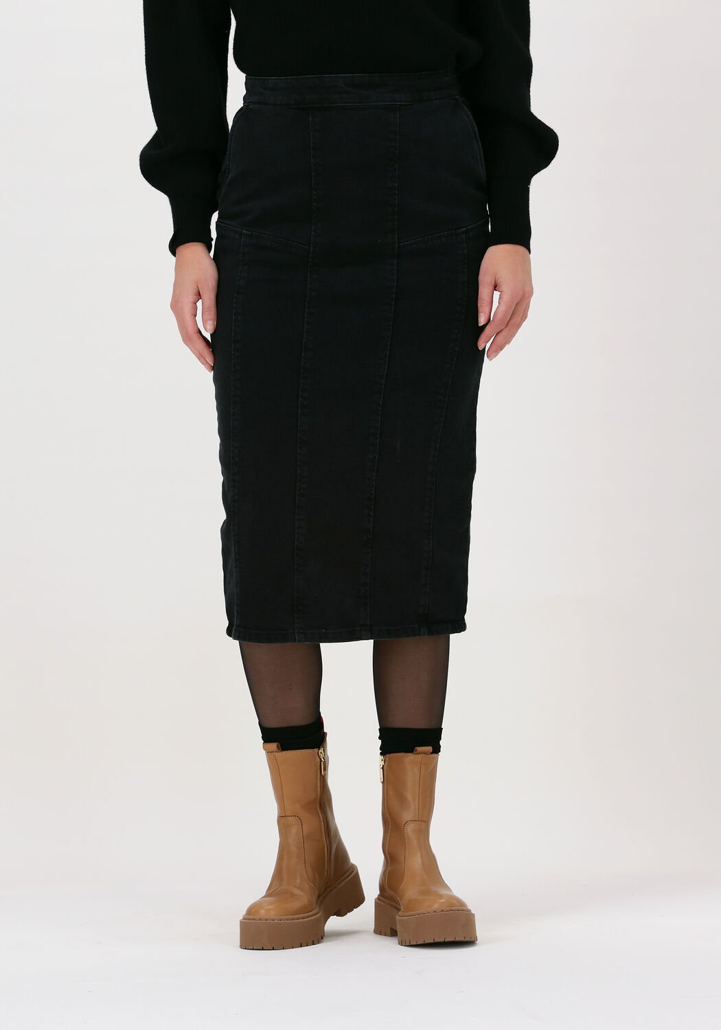 Zwarte denim sale rok