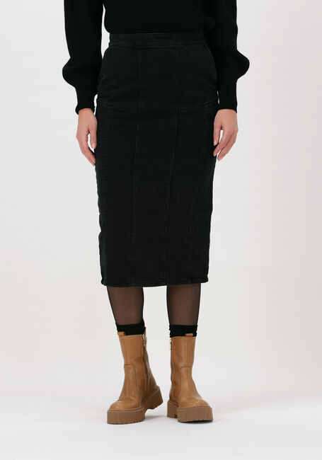 Zwarte MSCH COPENHAGEN Midirok THESSI RIKKE DENIM SKIRT - large