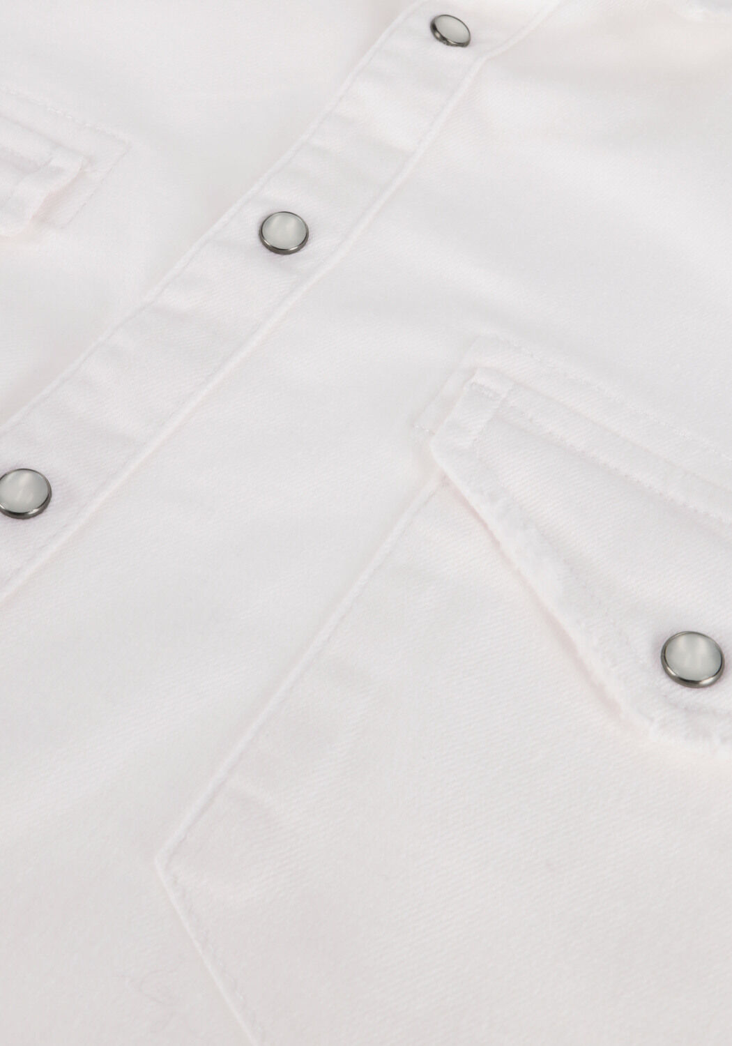 Witte PUREWHITE Overshirt DENIM SHIRT WITH PRESSBUTTONS AND POCKETS ON CHEST - large