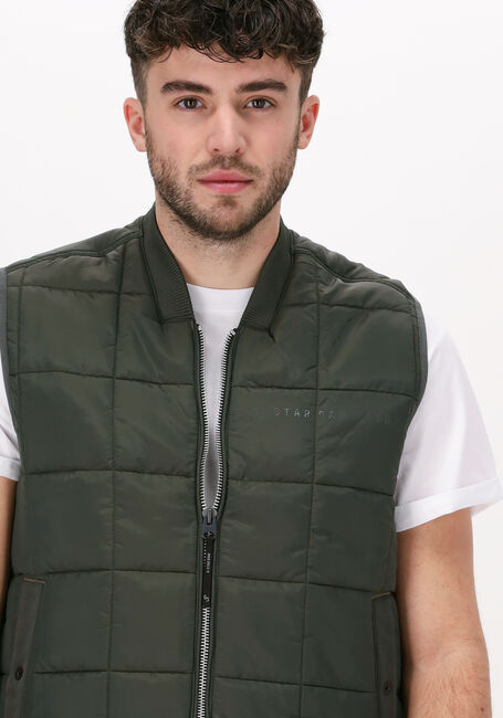 Groene G-STAR RAW Bodywarmer MEEFIC SQR QUILTED VEST - large