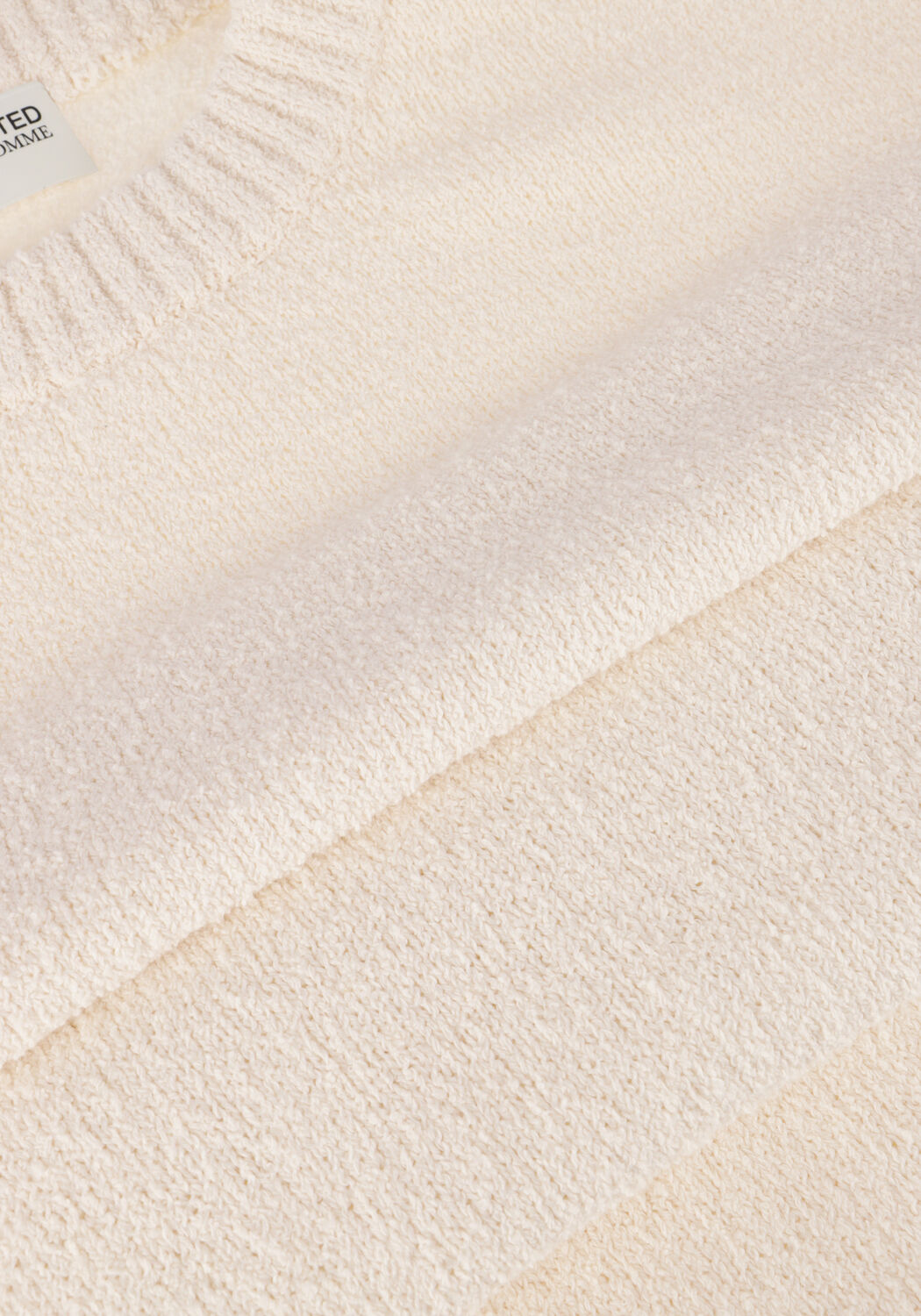 Beige SELECTED MEN Trui SLHLOOP LS KNIT CREW NECK - large