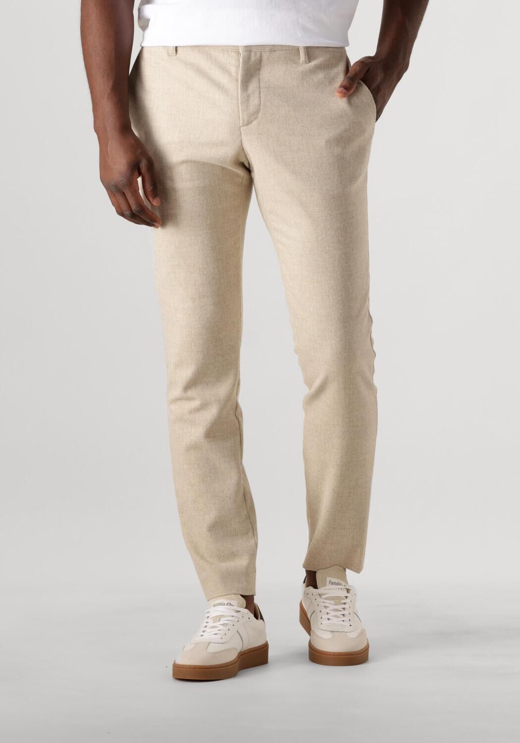 Alberto Stijlvolle zandkleurige herenbroek Beige Heren