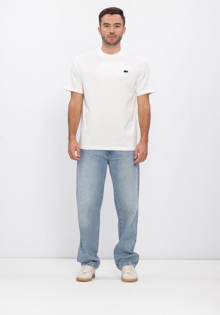Witte LACOSTE T-shirt CLASSIC FIT BACK PRINT HEAVY JERSEY T-SHIRT - large