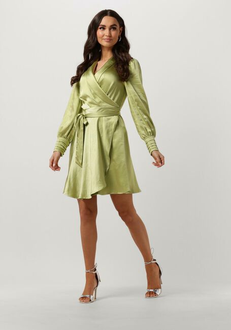 Groene NOTRE-V Mini jurk NV-DORIS SATIN DRESS - large