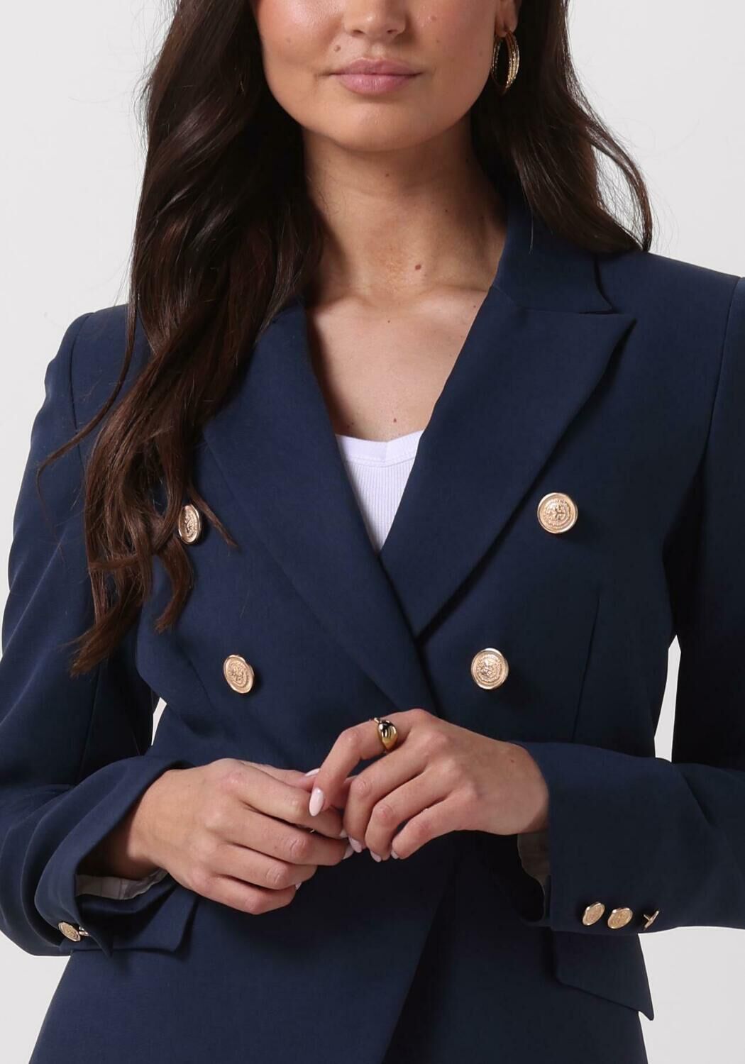 ACCESS Dames Blazers Double-breasted Blazer With Buttons Blauw