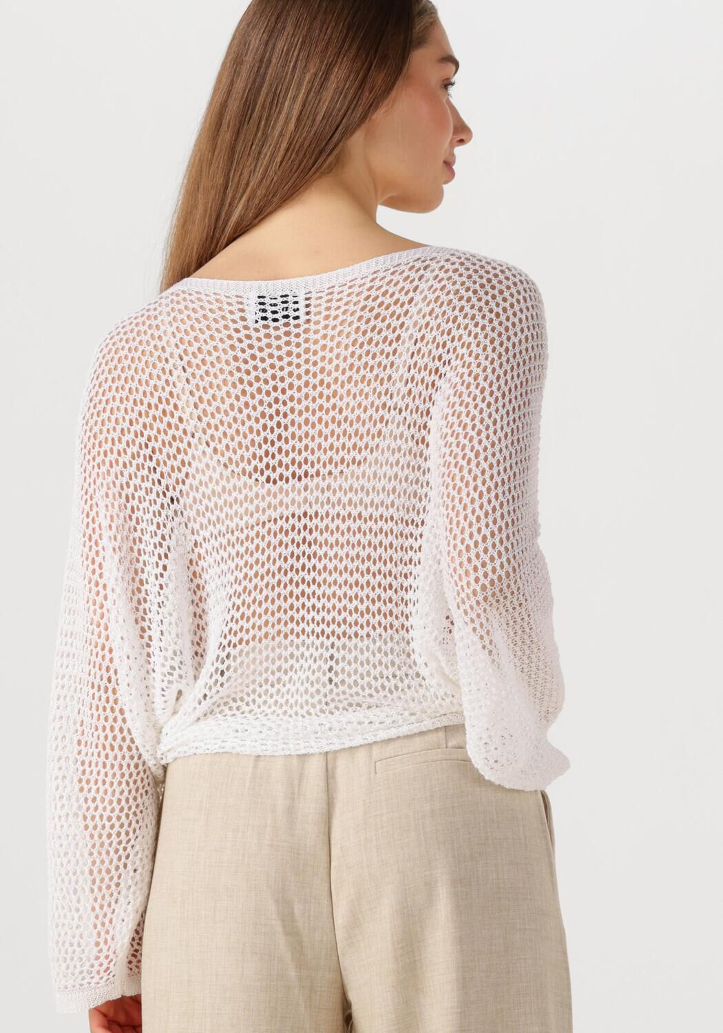 RESORT FINEST Dames Truien & Vesten Crochet Sweater Wit