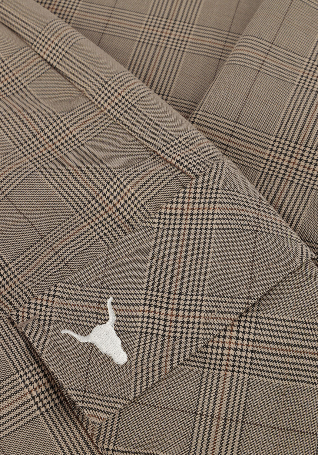 Camel ALIX THE LABEL Cargobroeken LADIES WOVEN CHECK CARGO PANTS - large