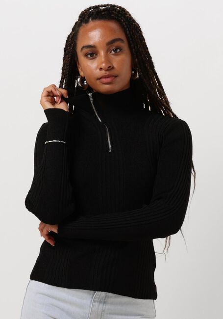 Zwarte MODSTRÖM Tops & T-shirts KRISSAMD ZIP T-NECK - large