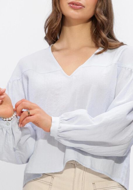 Lichtblauwe ANOTHER LABEL Blouses ALFLORENCE TOP L/S - large