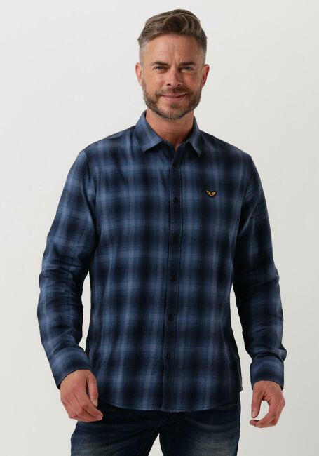 Blauwe PME LEGEND Casual overhemd LONG SLEEVE SHIRT CTN YARN DYED TWILL CHECK - large