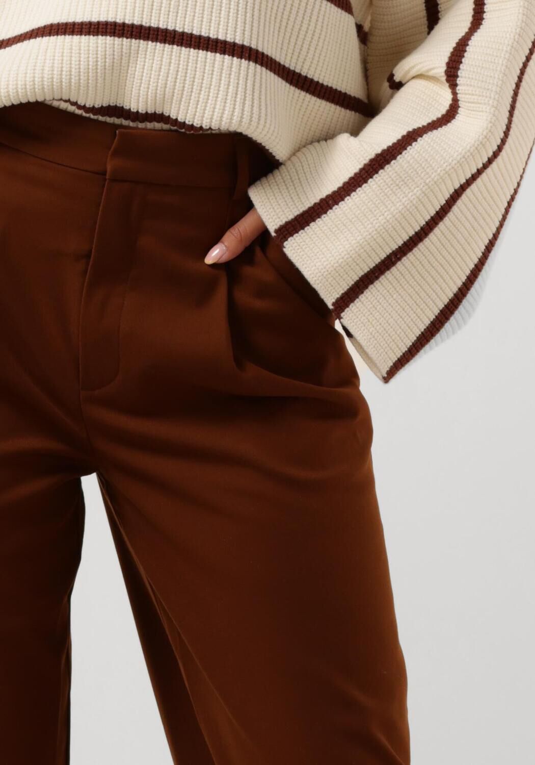 GESTUZ Dames Broeken Paulagz Mw Wide Pants Bruin