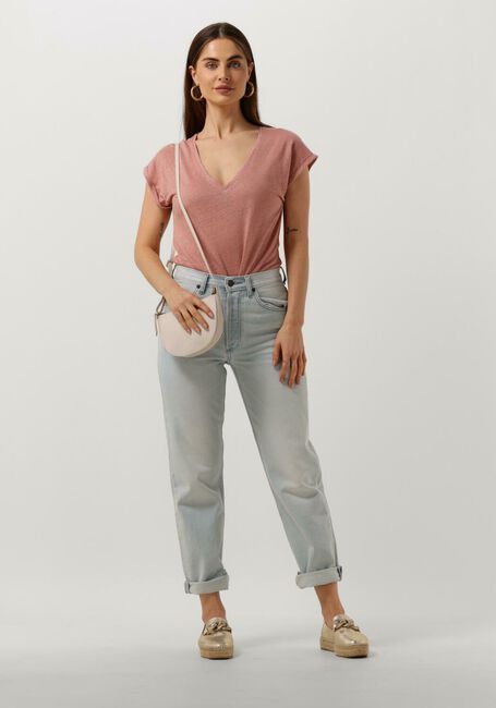 Roze BY-BAR T-shirt MILA ORGANIC LINEN TOP - large