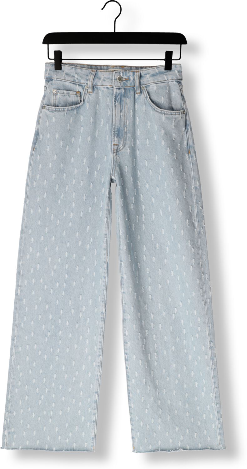 CATWALK JUNKIE Dames Jeans Loose With Textured Fabric Lichtblauw