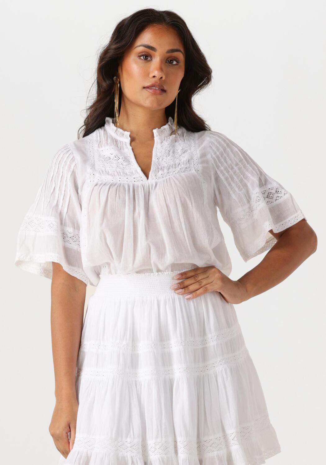 NEO NOIR Dames Blouses Siama S Voile Blouse Wit