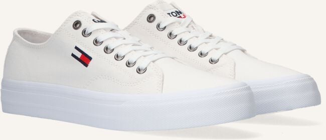 Witte TOMMY HILFIGER Lage sneakers LONG LACE UP VULC Witte TOMMY HILFIGER Lage sneakers LONG LACE UP VULC - large