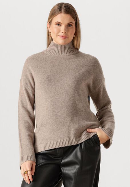 Beige SELECTED WOMEN Trui SLFCILLE CASHMERE BLEND HIGH  NECK NOOS - large