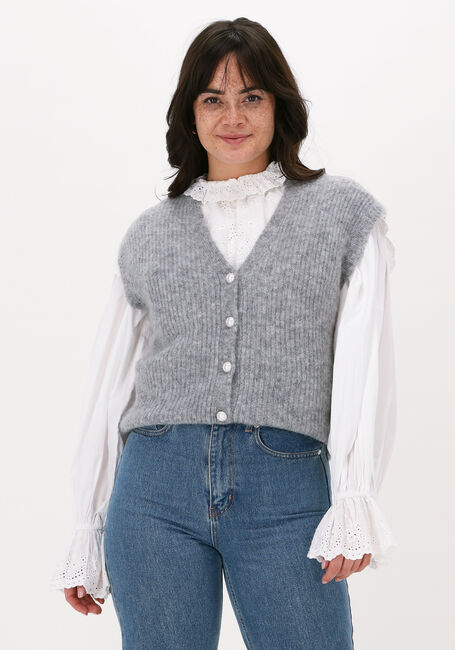 Lichtgrijze JUST FEMALE Spencer FINE VEST - large