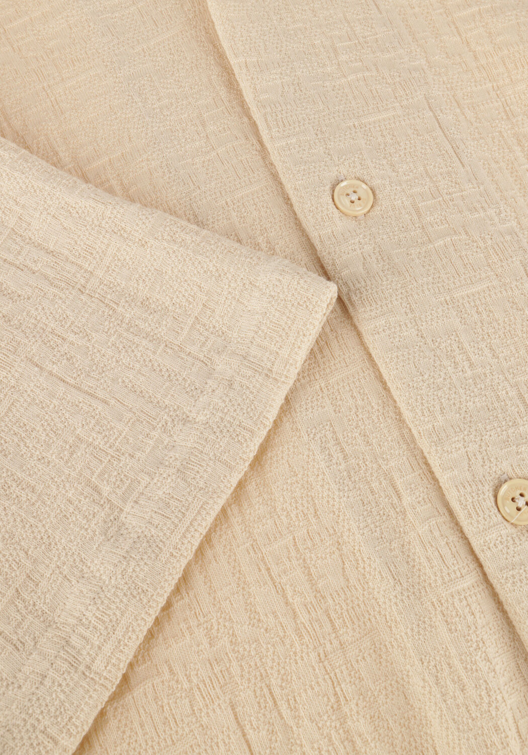 Beige BUTCHER OF BLUE Casual overhemd RIPLEY STRUCTURE SHIRT - large