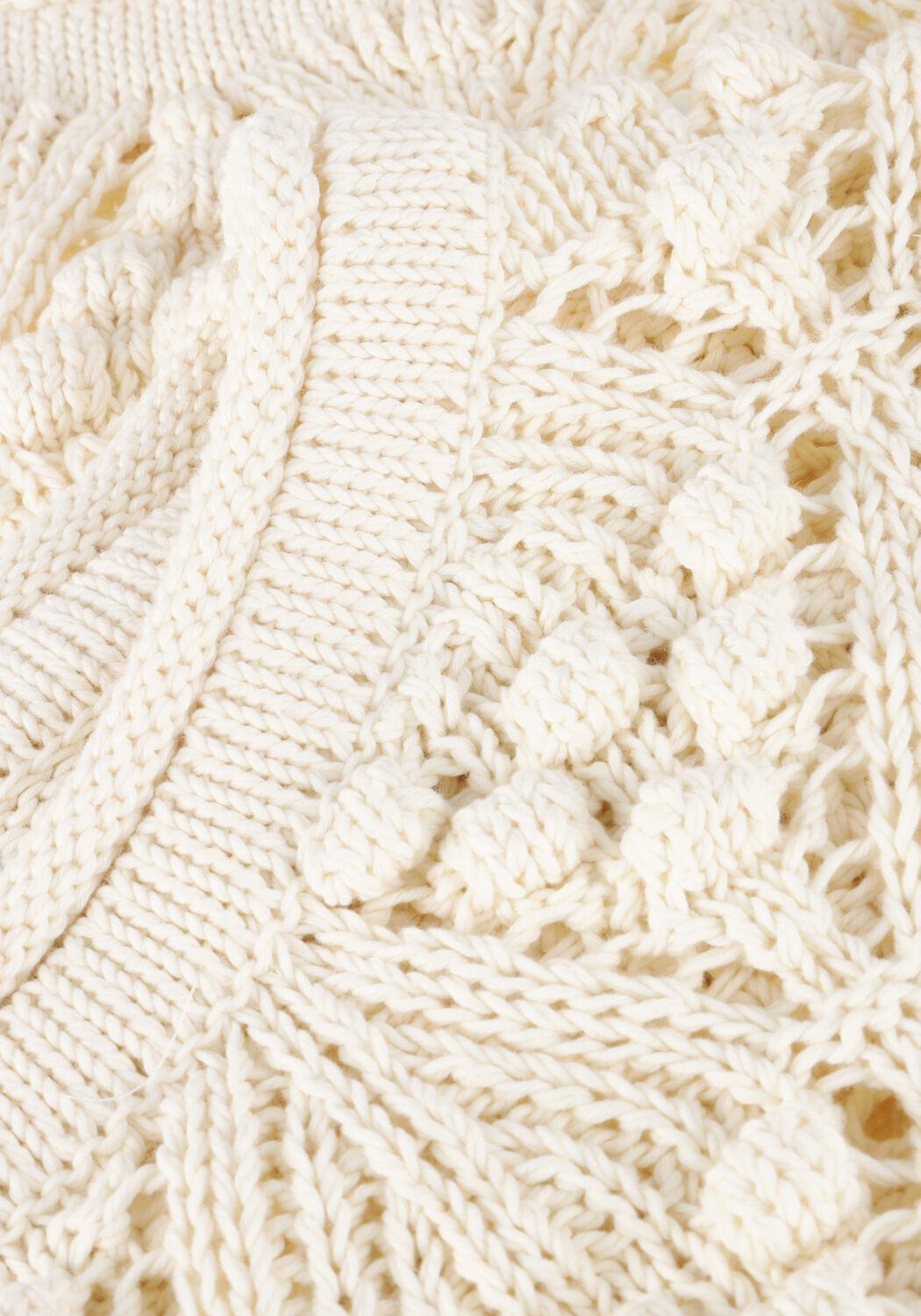 Creme ROUGE EDIT Top ROUSEVERINE SS O-NECK KNIT TOP - large