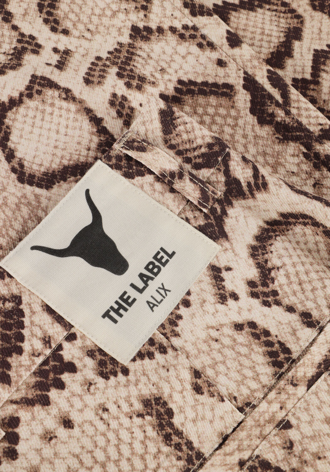 Zand ALIX THE LABEL Pantalon LADIES WOVEN SNAKE TWILL PANTS - large