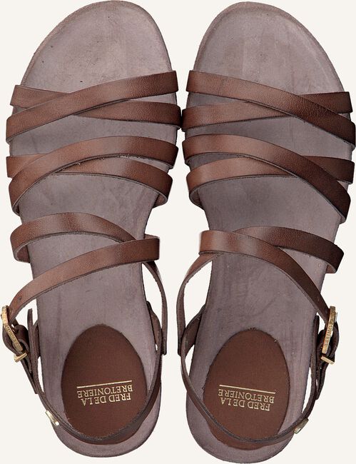 Bruine FRED DE LA BRETONIERE Platte sandalen 170010063 Bruine FRED DE LA BRETONIERE Platte sandalen 170010063 - large