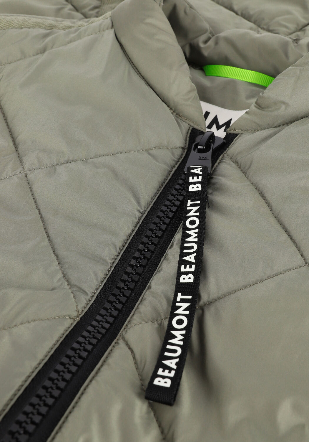 Groene BEAUMONT Gewatteerde jas OVERSIZED BOMBERCOAT - large