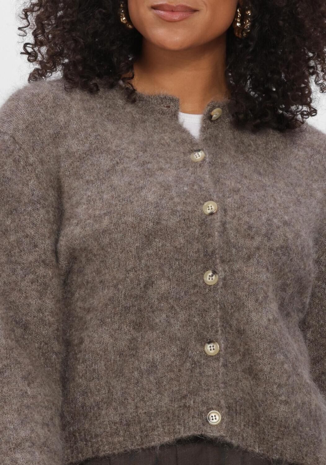 Taupe BY-BAR Trui VASILE CARDIGAN - large