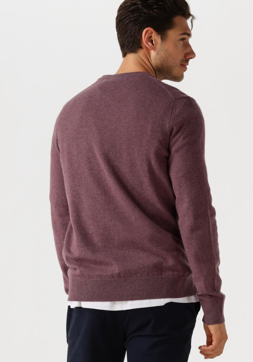 LYLE & SCOTT Heren Truien & Vesten Lambswool Blend Crew Neck Jumper Paars