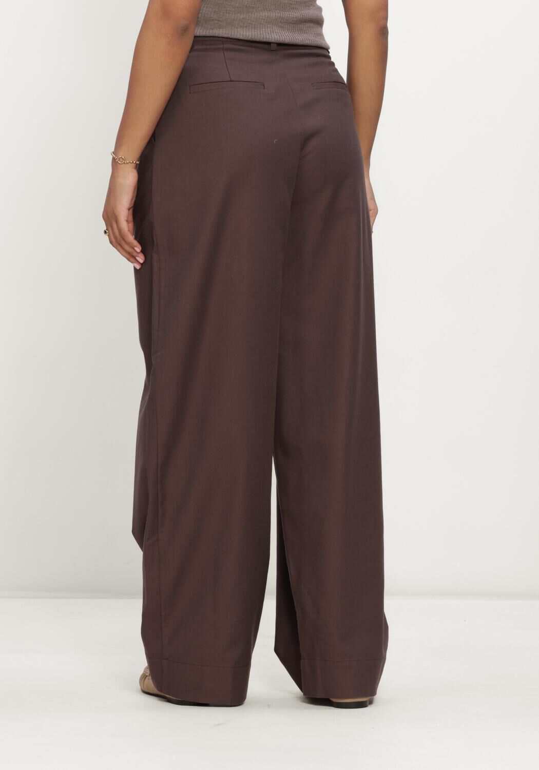 Bruine MODSTR&Ouml;M Wijde broek TOREMD PANTS - large