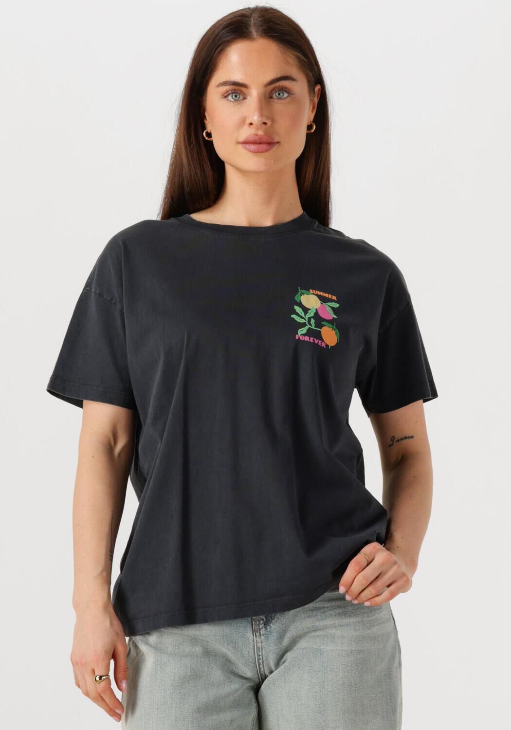 CATWALK JUNKIE Dames Tops & T-shirts Graphic Tshirt Zwart