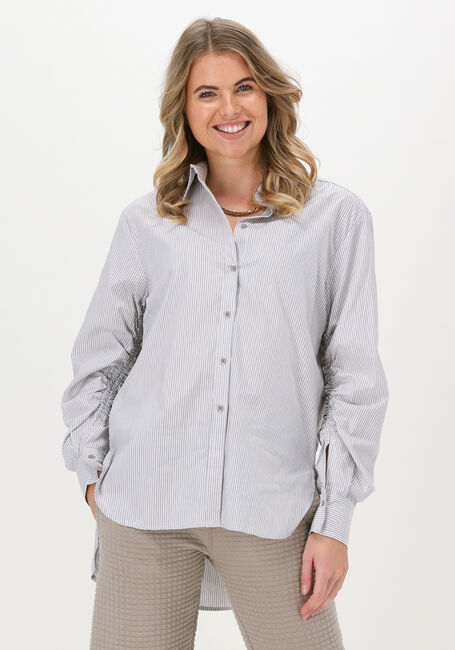 Grijze LEVETE ROOM Blouse PANNA 1 SHIRT - large