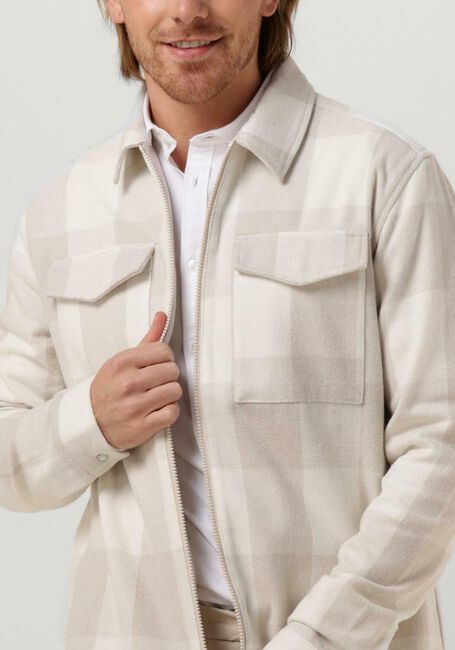 Zand PUREWHITE Overshirt CHECK SHIRT WITH ZIPPER AT FRONT AND POCKETS AT CHEST - large
