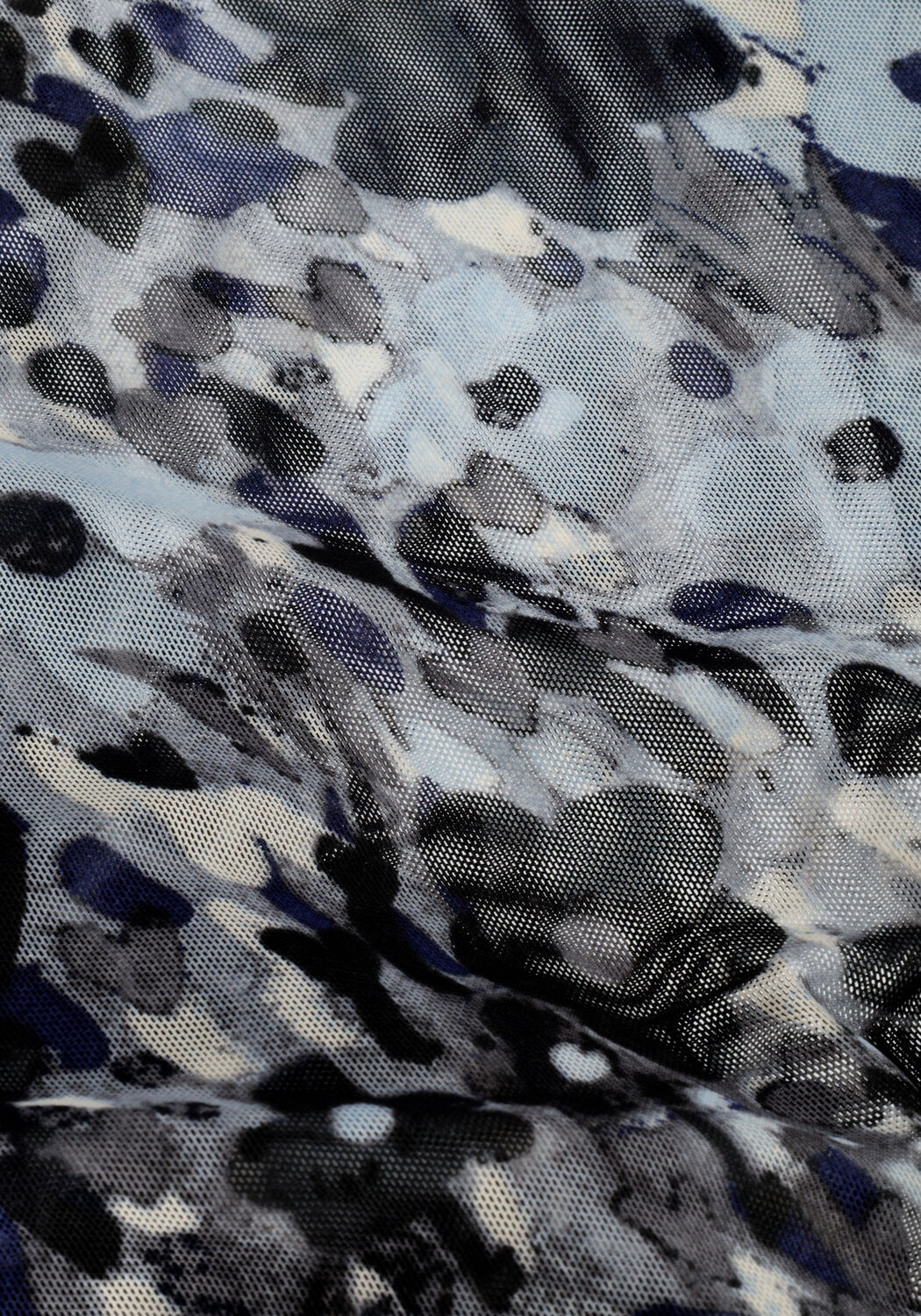 Blauwe FABIENNE CHAPOT Midi jurk NATASJA MESH DRESS - large