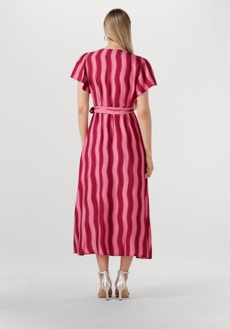 Roze COLOURFUL REBEL Maxi jurk AVA STRIPED REAL WRAP MAXI DRESS SS - large