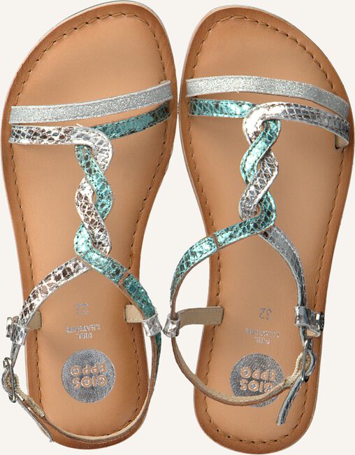 Zilveren GIOSEPPO Platte sandalen VOEREN Zilveren GIOSEPPO Platte sandalen VOEREN - large