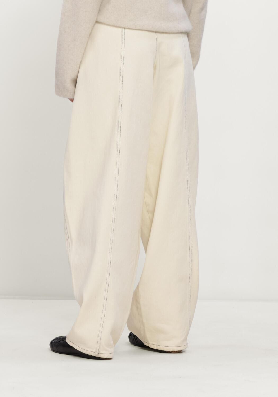 Ecru HARPER & YVE Wijde broek ARDEN-PA - large