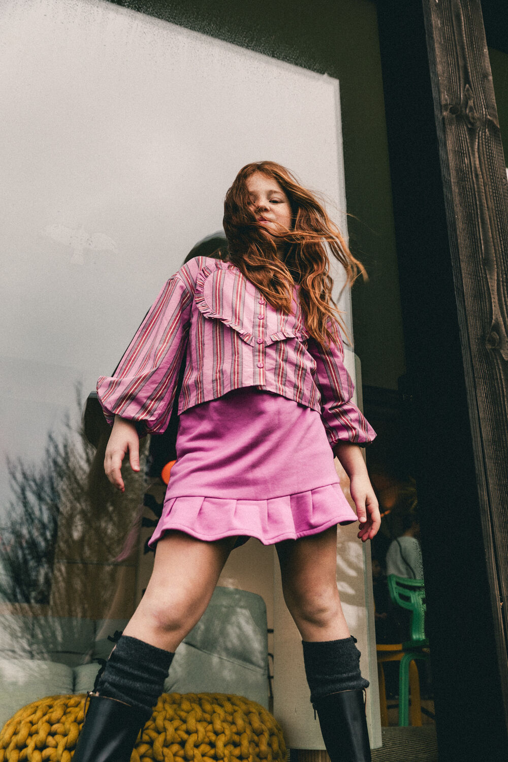 Roze Labo de Colores Mini jurk NERIMA - large