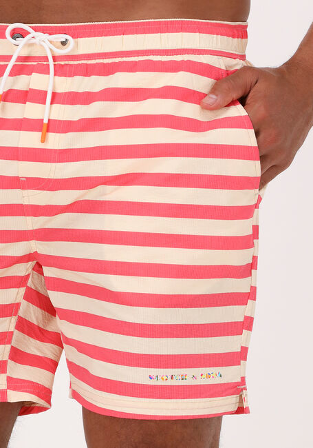 Oranje SCOTCH & SODA Zwembroeken MID LENGTH STRIPED SWIMSHORT - large